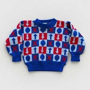 Vintage Judy Philippine Sweater Infants 18 mon‎ Blue Knit Acrylic Kids Toddlers
